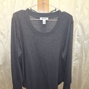 Nine West Blue Long Sleeve Top